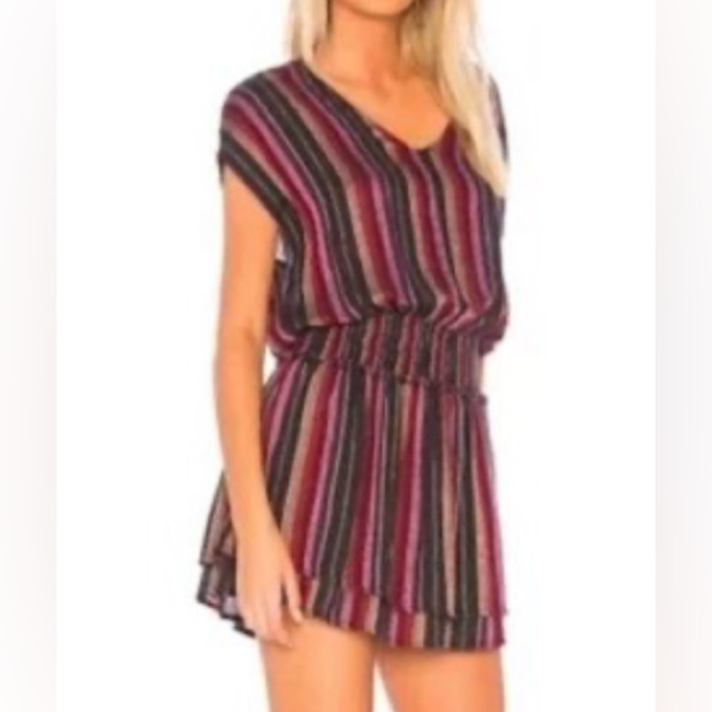 Striped Multicolor V-Neck Dress